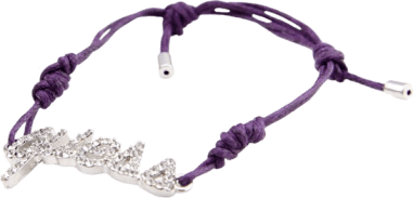 Bracelet cordon Guess ajustable logo incrusté de cristaux