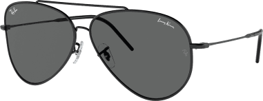 Lunettes de soleil Ray Ban RBR0101S 002/GR Lenny Kravitz X Reverse Aviator noires