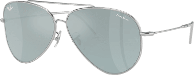 Lunettes de soleil Ray Ban RBR0101S 003/30 Lenny Kravitz X Reverse Aviator argent
