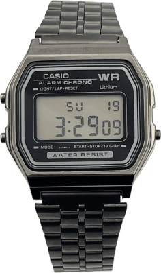 Montre Casio Vintage A158WETB-ADF Digitale Noire Unisexe en Acier