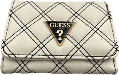 Portefeuille Guess Blanc Simili Cuir Logo Triangle - Réf. 109831 - Pour Femme