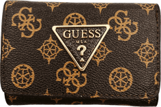 Portefeuille Guess 109835 pour femme en simili cuir marron à logo