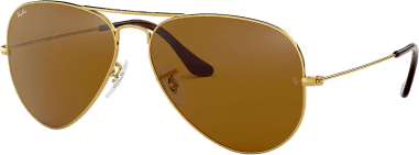 Lunettes de soleil Ray-Ban Aviator Metal RB3025 001/33 dorés verres marron
