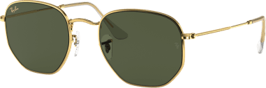 Lunettes de soleil Ray-Ban Hexagonal Flat Lenses RB3548 9196/31 dorés vert