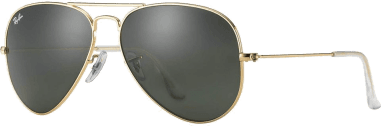Lunettes de soleil Ray-Ban Aviator Large RB3025 W3234 en métal doré verres verts