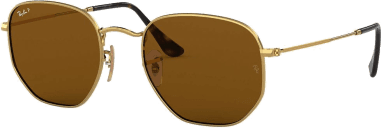 Lunettes de soleil Ray-Ban Hexagonal Flat Lenses RB3548N 001/57 doré or polarisés