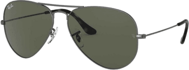Lunettes de soleil Ray-Ban Aviator RB3025 9190/31 métal gris mat G-15