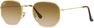 Lunettes de soleil Ray-Ban Hexagonal Flat Lenses RB3548 001/51 marron dégradés