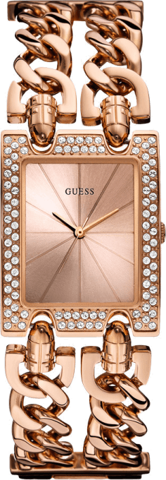 Montre Guess W0072L3 à Double Chaîne Gourmette Or Rose