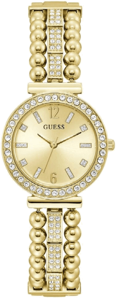 Montre Guess Gala GW0401L2 pour Femme, Cadran et Bracelet Doré Acier avec Strass