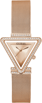 Montre Guess Femme GW0508L3 Cadran Triangle Or Rose Acier Strass