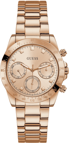 Montre Femme Guess Eclipse GW0314L3 en Acier Or Rose, Cadran Texturé