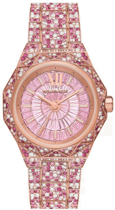Montre Femme Michael Kors Raquel MK7343 en Acier Doré Rose à Cadran Pavé - Edition Limitée
