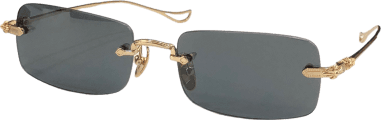 Lunettes de soleil Chrome Hearts rectangulaires Sinnergasm-A monture métallique fine