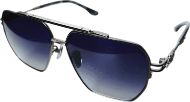 Lunettes de soleil Chrome Hearts Ripping forme aviator en métal
