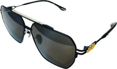Lunettes de soleil Chrome Hearts Ripping forme aviator en métal