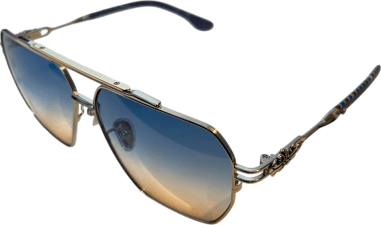 Lunettes de soleil Chrome Hearts Ripping forme aviator en métal