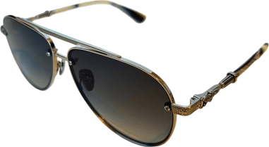 Lunettes de soleil Chrome Hearts Billie II forme aviator en métal