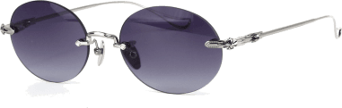 Lunettes de soleil Chrome Hearts Sinnergasm B monture ovale en métal