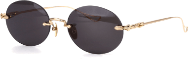Lunettes de soleil Chrome Hearts Sinnergasm B monture ovale en métal