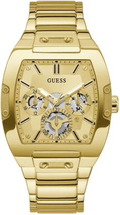 Montre Homme Guess GW0456G2 Phoenix en Acier Doré, Cadran Tonneau Multifonction