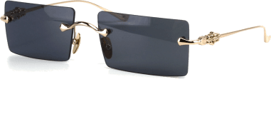 Lunettes de soleil Chrome Hearts HEIIZ BEIIZ cerclés forme rectangulaire