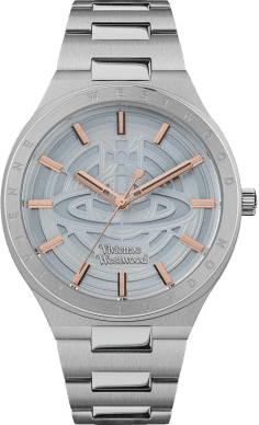 Montre Femme Vivienne Westwood VV257LBLSL - Cadran Bleu, Boîtier Acier Argenté, Index Or Rose