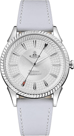 Montre Femme Vivienne Westwood Seymour VV240SLLC - Cadran blanc, bracelet cuir gris