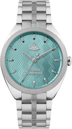 Montre Femme Vivienne Westwood The Mews VV281TQSL - Cadran Turquoise & Bracelet Acier Argenté