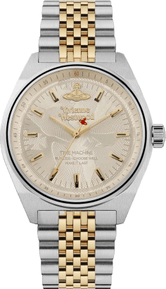 Montre Femme Vivienne Westwood Lady Sydenham VV251WGSG - Cadran doré, bracelet acier bicolore argent et or