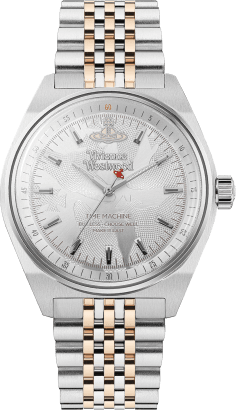 Montre Femme Vivienne Westwood Lady Sydenham VV251WSSR - Cadran argenté, bracelet acier bicolore or rose