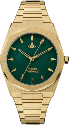 Montre Femme Vivienne Westwood Limehouse VV244GRGD - Cadran Vert, Boîtier et Bracelet Doré Acier