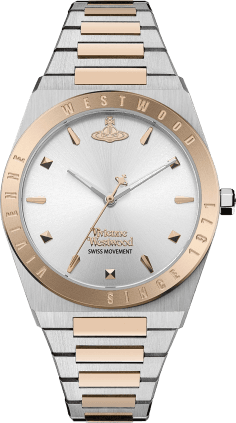 Montre Femme Vivienne Westwood Charterhouse VV244SLSR - Cadran argenté, bracelet acier bicolore or rose et argent