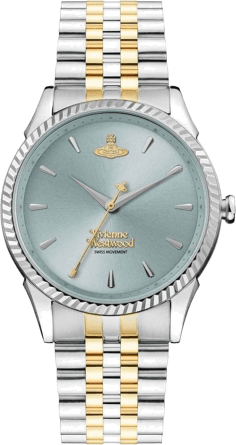 Montre Femme Vivienne Westwood Seymour VV240LGRSG - Cadran Turquoise & Bracelet Acier Bicolore
