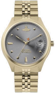 Montre Femme Vivienne Westwood Camberwell VV261GYGD - Cadran Gris, Boîtier et Bracelet Dorés Acier