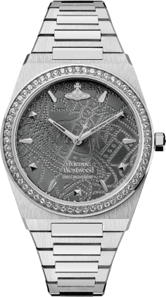 Montre Femme Vivienne Westwood Charterhouse VV244GYSL - Cadran Gris, Bracelet Acier Argenté