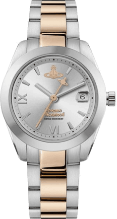 Montre Femme Vivienne Westwood Fenchurch VV292SLSR - Cadran argenté, bracelet acier bicolore argent et or rose