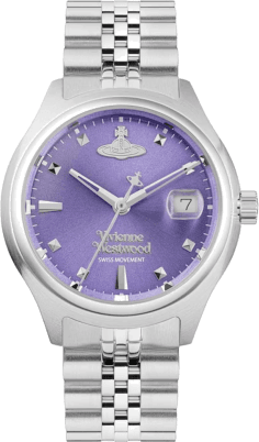 Montre Femme Vivienne Westwood VV311PPSL - Cadran Violet et Bracelet Acier Argenté