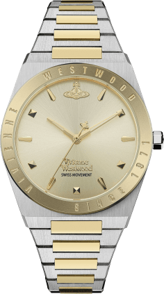 Montre Femme Vivienne Westwood Charterhouse VV244CPSG - Cadran doré, bracelet acier bicolore