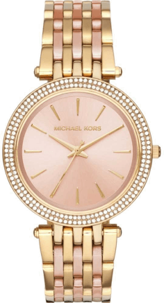Montre Femme Michael Kors Darci MK3507 - Cadran Fuchsia, Bracelet Acier Or Rose