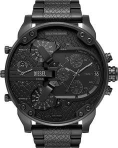 Montre Diesel Mr Daddy 2.0 DZ7468 acier inoxydable noire chronographe XXL