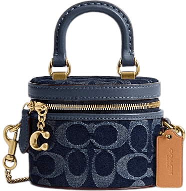 Sac à bandoulière Coach Trail 12 en toile signature bleu denim