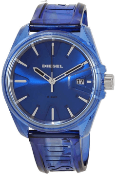 Montre Diesel DZ1927 pour Homme - Cadran et Boîtier Bleu, Bracelet Polyuréthane