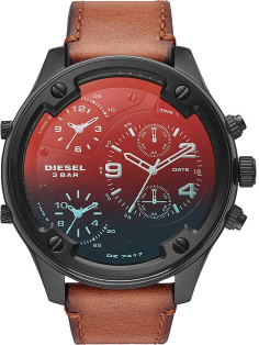 Montre Homme Diesel DZ7417 Boltdown à Multi-Cadrans et Bracelet Cuir