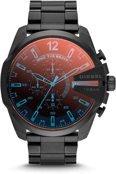 Montre Diesel DZ4318 en Acier Noir et Verre aux Reflets Iridescents