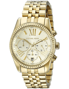 Montre Michael Kors MK5556 Chronographe en Acier Doré avec Lunette Cannelée