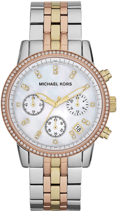 Montre Michael Kors MK5650 Ritz en acier bicolore et cadran serti de cristaux
