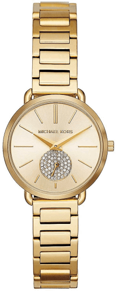Montre Michael Kors MK3838 en Acier Doré Jaune avec Petite Seconde