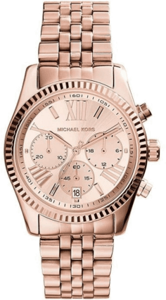 Montre Femme Michael Kors MK5569 Lexington Chronographe Acier PVD Or Rose