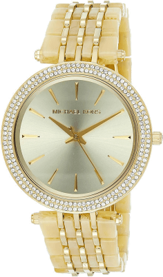 Montre Michael Kors Darci MK4325 Femme, Cadran et Bracelet Or, Bi-matière Acétate et Acier